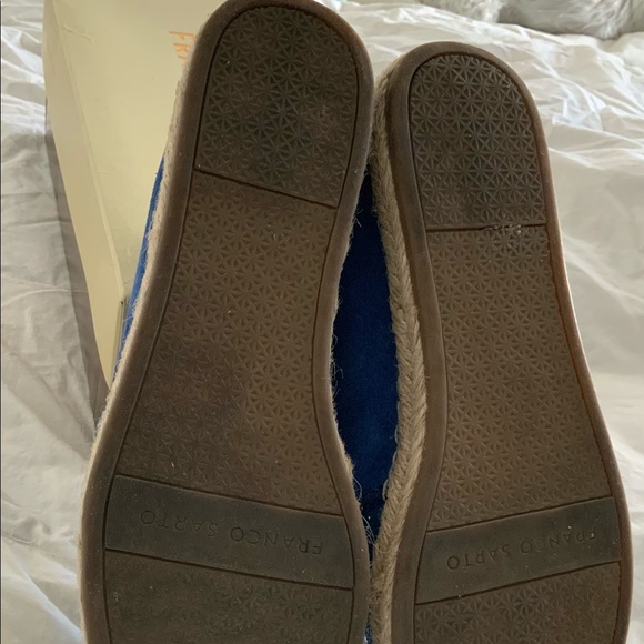 Franco Sarto espadrille suede blue with studs 7.5M - Picture 4 of 10